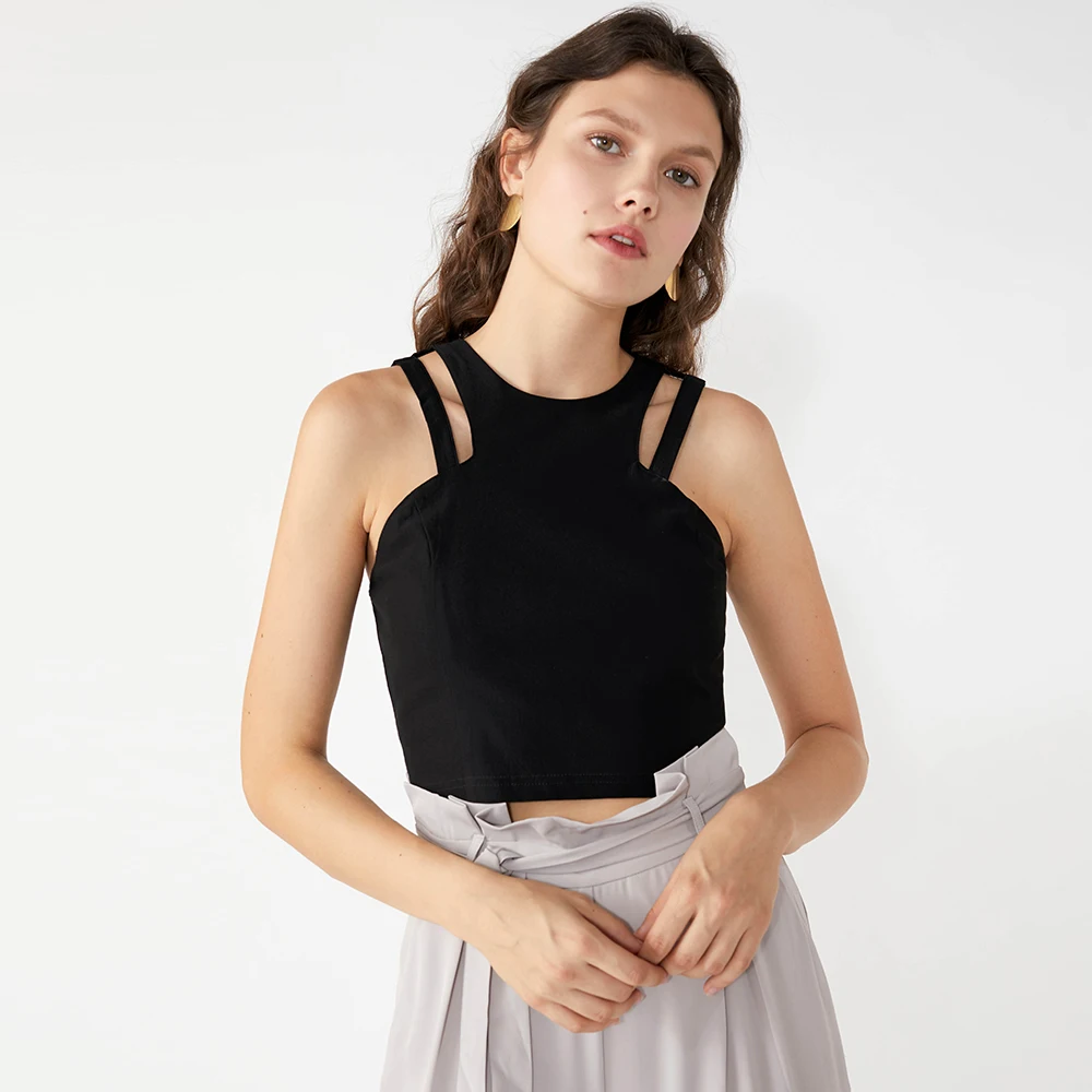 

Wholesale Crop Women Sexy Ladies Fancy Cold Shoulder Tank Fitness Tops, Black;olive