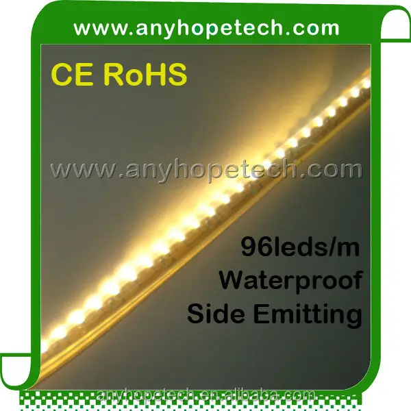 
12V 3000K SMD335 96 led per meter Waterproof Side Emitting LED Light Strips 