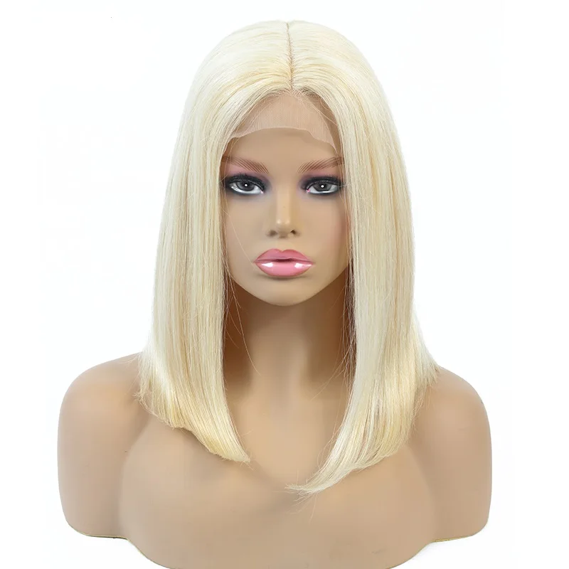 

13*6 Brazilian Remy Straight 613# Short Bob Lace Wig 8-16inch