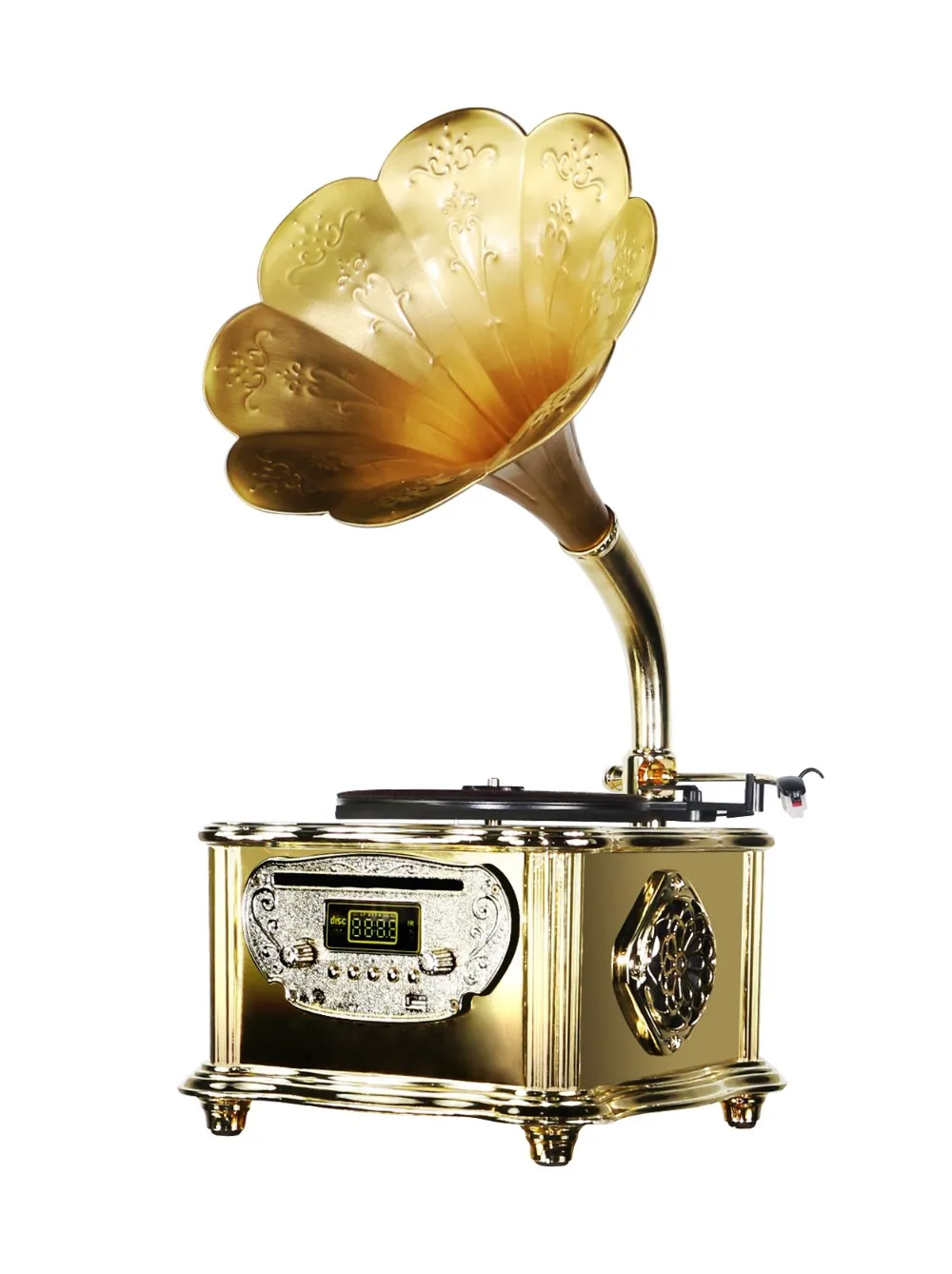 漂亮的艺术古董无与伦比的 phomograph 扬声器乙烯基纯库珀小号记录