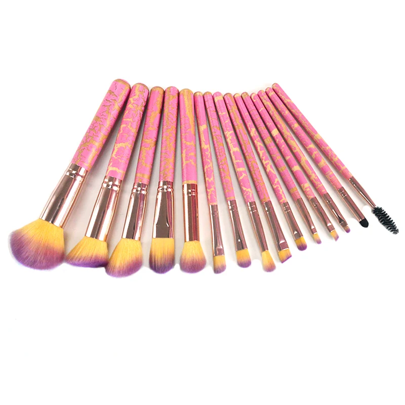 

Premium professional wood cosmetic makeup brush set 15pcs makeup brush, Pink;china red;black