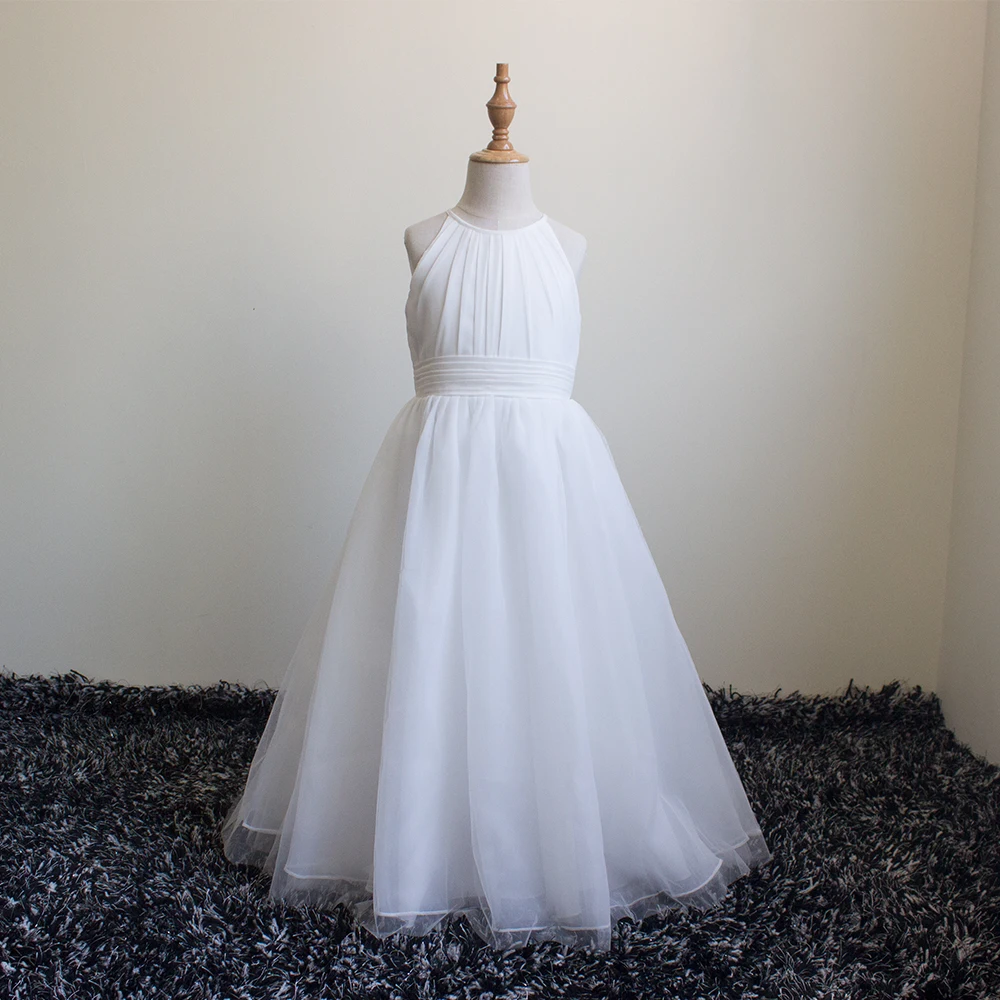 white junior bridesmaid dresses