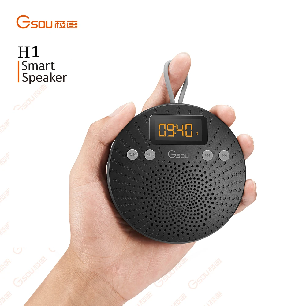 

Small clock radio shower bluetooth speaker with suction cup in 2017