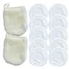 Reusable Makeup Remover Pads and Microfiber Face Cleansing Gloves 12 Pack with Laundry Bag 100% Organic Bamboo Cotton Waste Free
