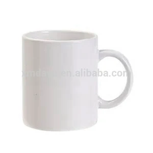 Plain White Straight 11 Oz Ceramic Coffee Mug