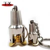 Big and Small 3D Drill Bit Movement Keychain for Oil Field Gift