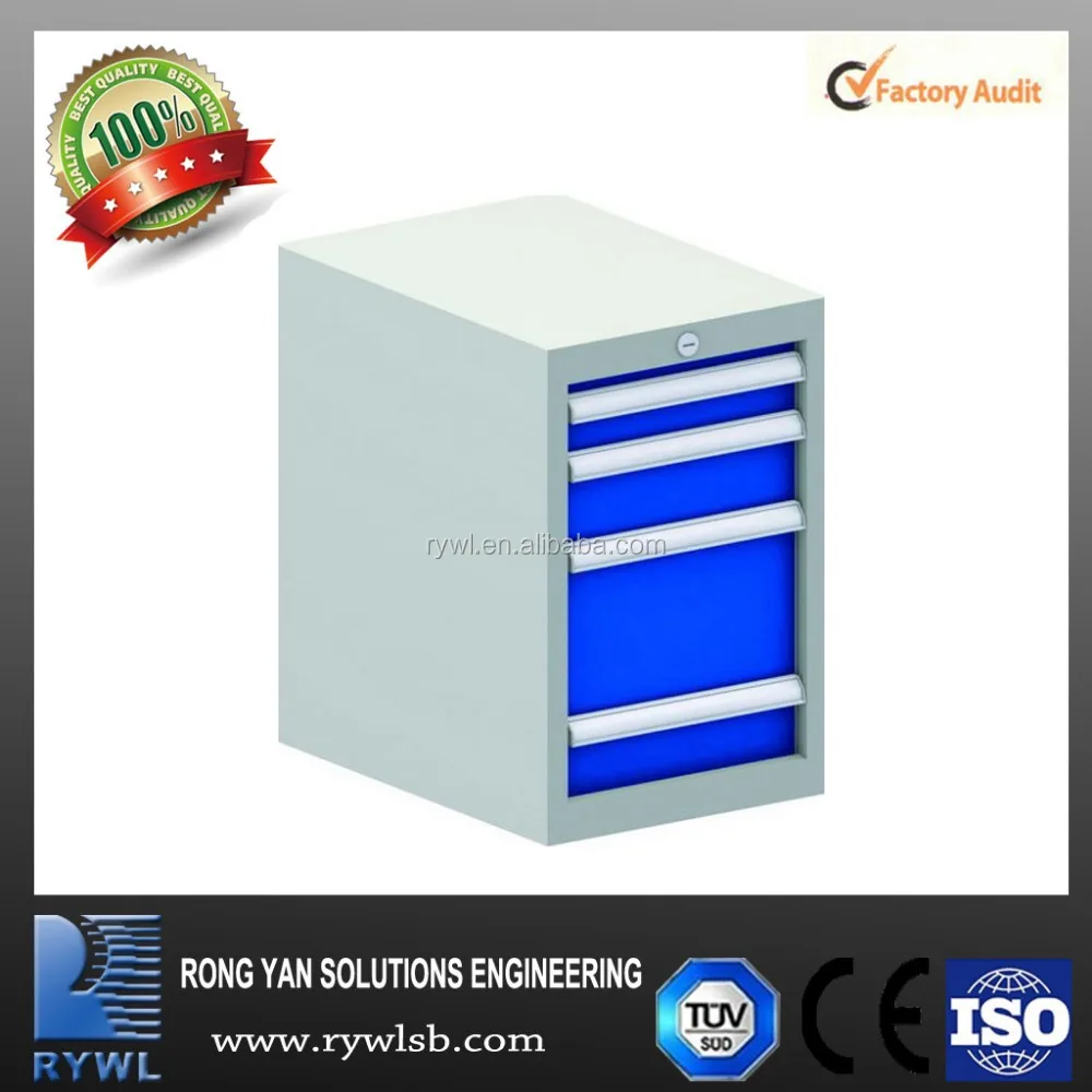 Rywl Iron Small Parts Roller Drawer Cabinets With Plastic Tool Box