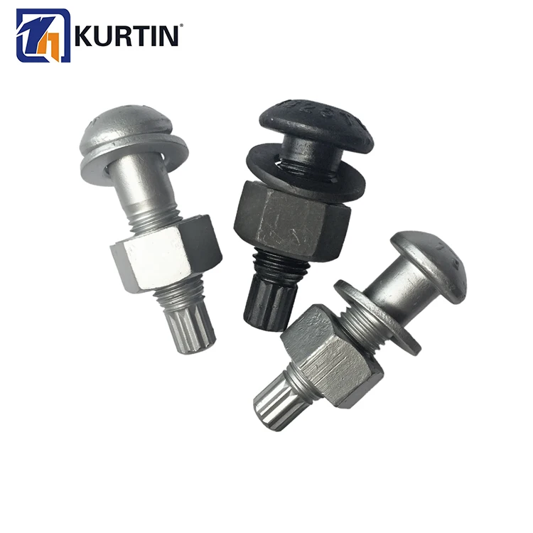
High strength round head TC bolt with nut and washer 