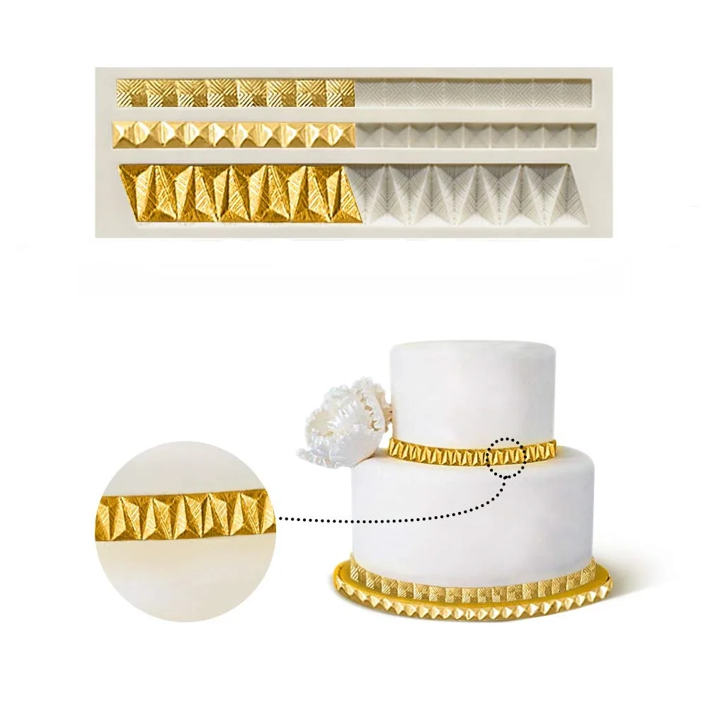 Cake Border Decoration Silicone Mold Texture Embossing Mat