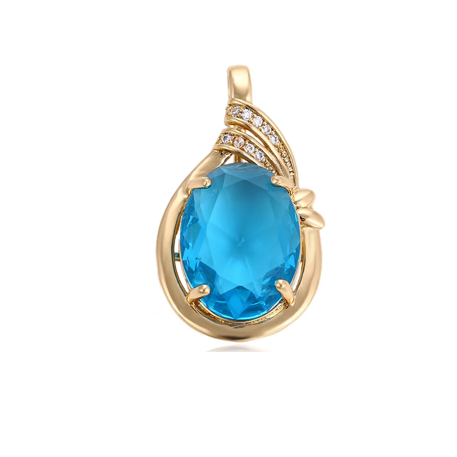 

32893 Xuping women jewelry classic elegant style water drop shaped artificial gemstone pendant