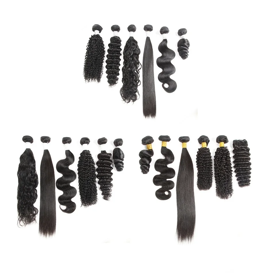 

Unprocessed High Quality Guangzhou Wholesale Real Cuticle Aligned 7A 8A 9A 10A Grade Deep Wave 100% Virgin Mink Brazilian Hair, Natural color