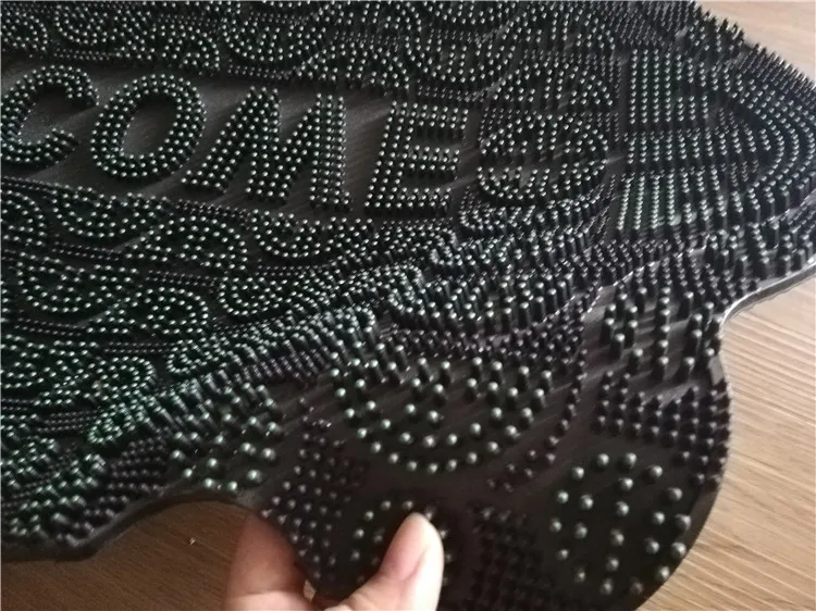 High Quantity Black Antislip Non Slip Rubber Door Mats Front Door Outdoor Mats Shoes Cleaning