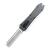 Mini 3D printing pattern Outdoor stainless steel knife comb OTF knife can be customized pocket folding comb birthday present
