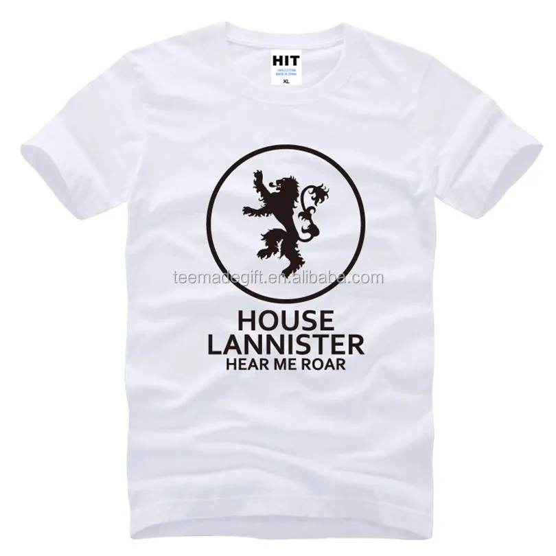 
Fashion cool custom mens printing game of thrones design t shirt 