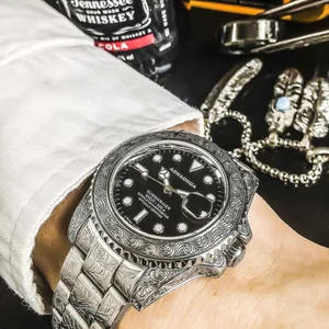 AOHAOHUA luxury watches mechanical watches automatic luminous male male fashion men watch waterproof genuine embossed leather