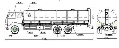 Fuel Tanker Truck Dimensions Optional Capacity 24 Cbm Oil Fuel Tank 