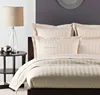 260Thread count 120"width 50% cotton 50%polyester dobby stripe 2cm plain dyed sheet set and fabric for hotel bedding linen