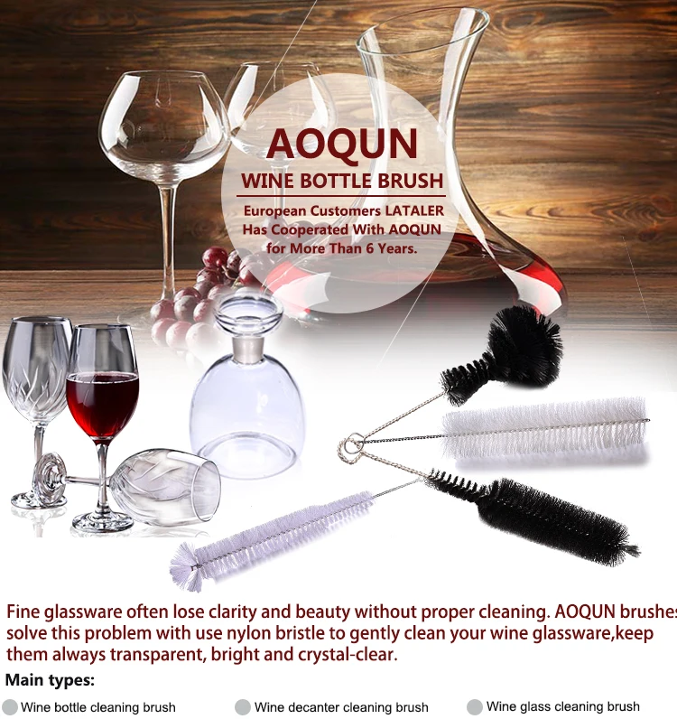 High Quality Reusable Wine Bottle Glass Decanter Washing Clean