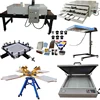 Floor type double rotary 4-4 manual screen printing press with screenprinting supplies kits