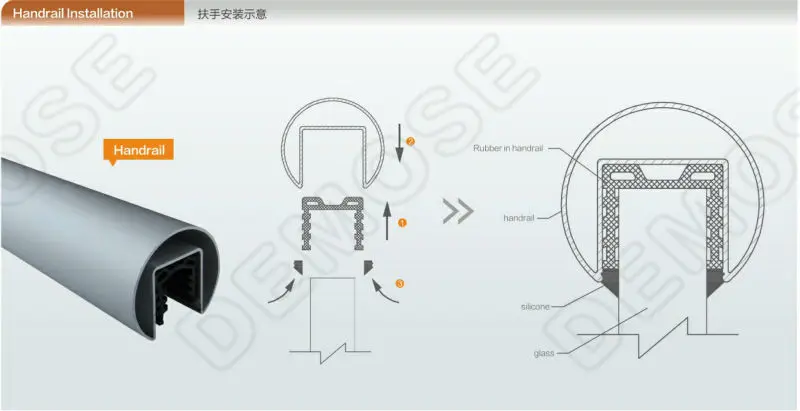Barandilla Terrasse Cubierta De Canal En U,Barandilla De Aleación De