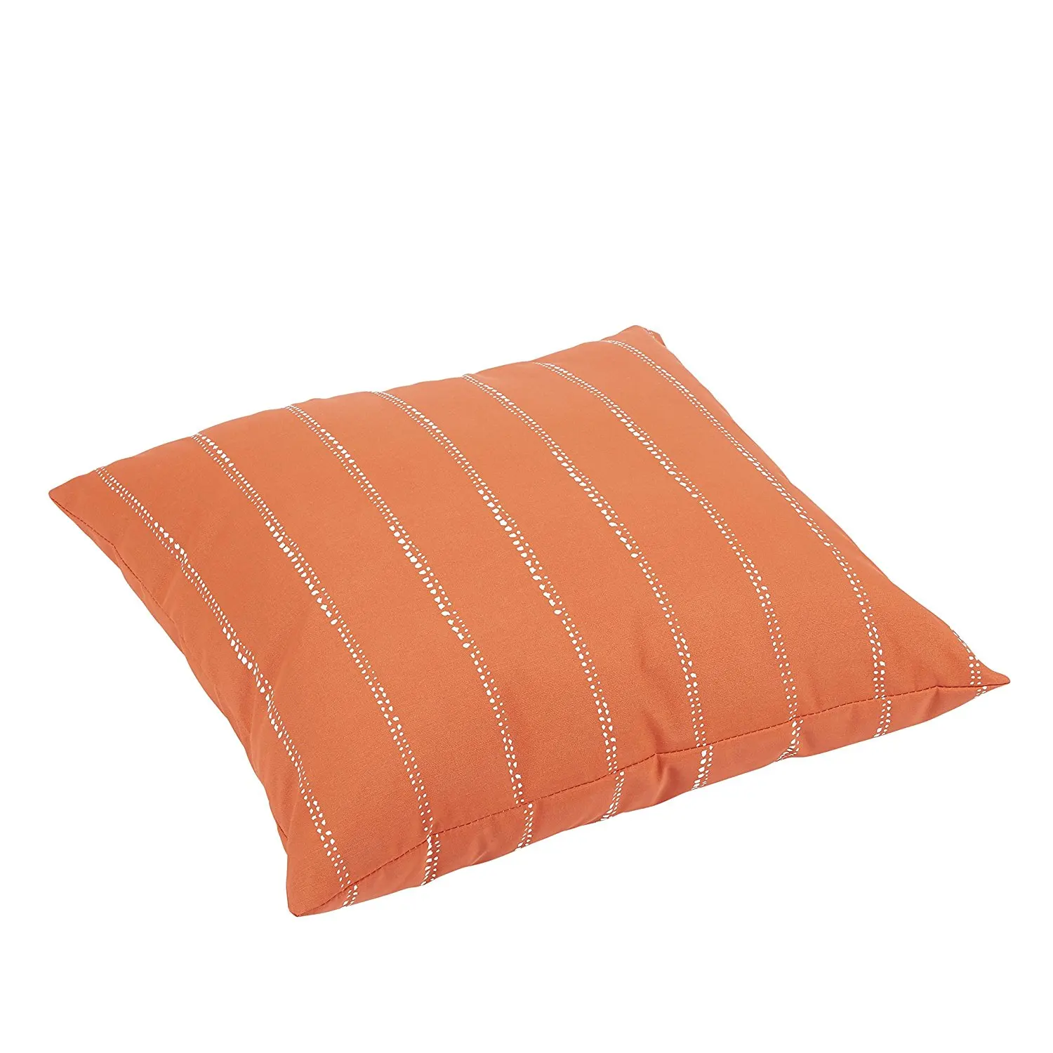 Mozaic Company Caldwell II Orange Dotted Stripes Indoor/ Outdoor 26 inch Knife Edge Floor Pillow