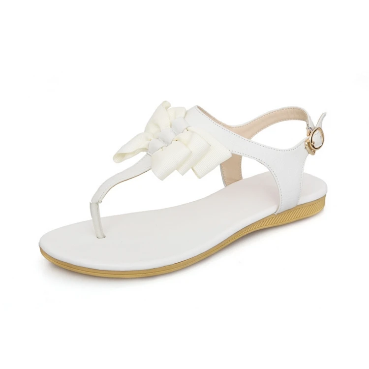 Latest Ladies Flat Sandals/white Sandals/ladies Pu Sandals - Buy Latest ...
