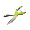 China Factory Supply Green Food Fruit Vegetable Cutting Scissors Multipurpose Stainless Steel Kitchen Scissor With Knife