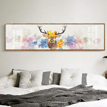 Wapitis Mur Art Photo Animaliere Toile Impression Peinture Pour Decoration Murale Cerfs Dans La Foret Paysage Peinture Buy Elk Wall Art Animal Photo Toile Impression Peinture Pour La Decoration Murale De La