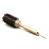 Luxury rubber soft touch finish professional hair brush ceramic round hair brush