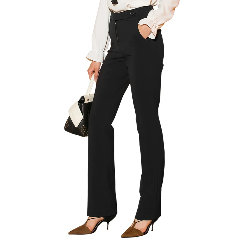 2019 Wholesale Spring Summer Women Elegant Slim Pantalon Solid Color ...