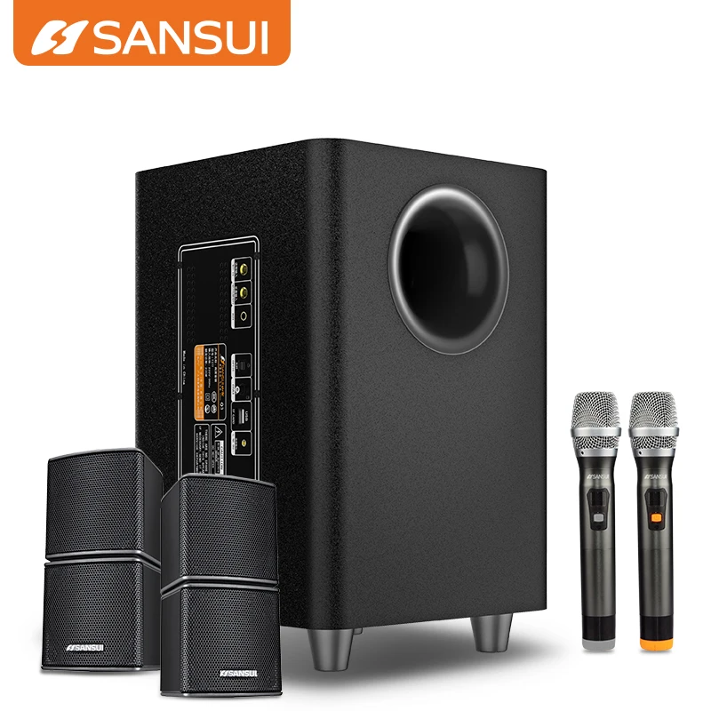 

2019 Speaker Factory Heavy Bass 2.1 Home Theatre System sansui Q3 with APP/USB/BT