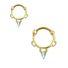 2018 fashion jewelry septum clickers ring steel piercing with dichroic opal