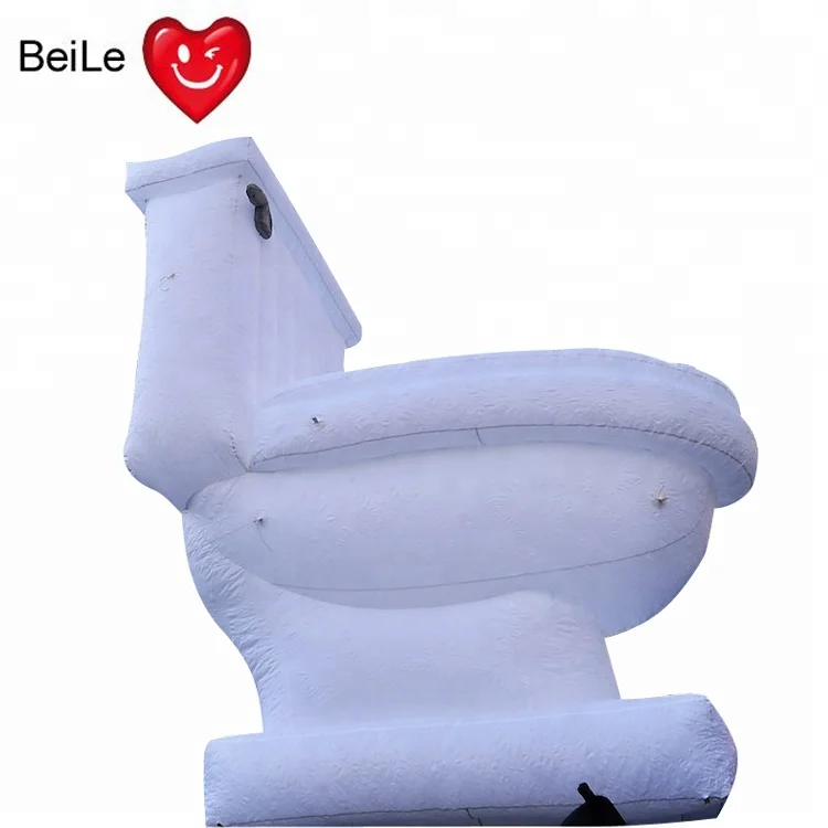 Hot Selling 7mh White Colour Giant Inflatable Toilet For Advertising