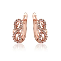 

98240 xuping elegant multi-stone earring, latest design ,rose gold plated Love with infinite shape earring jewelry