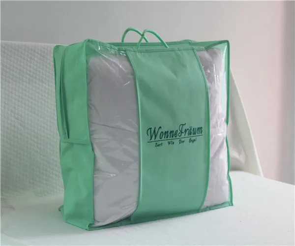 Texpack Oem Non Woven Clear Pvc Bedding Set Packaging Bag Duvet Blanket