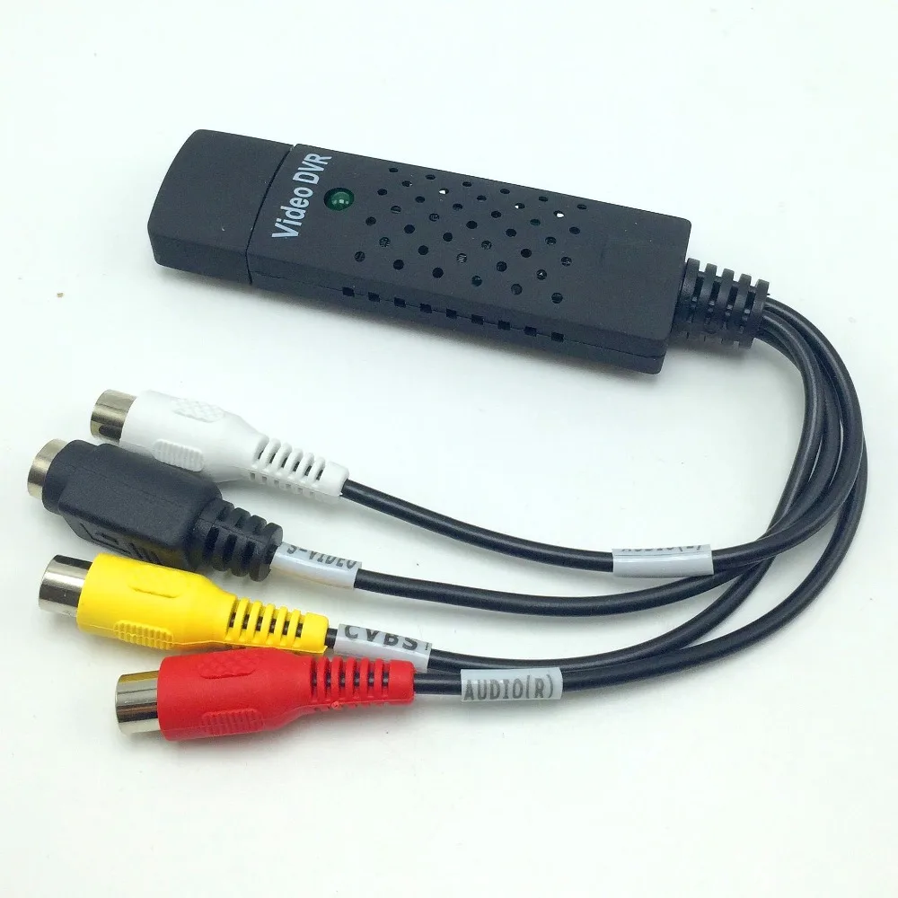 

High Quality New Arrival USB 2.0 Easycap Capture Video TV DVD VHS Audio Capture Adapter Card TV Video DVR, Black