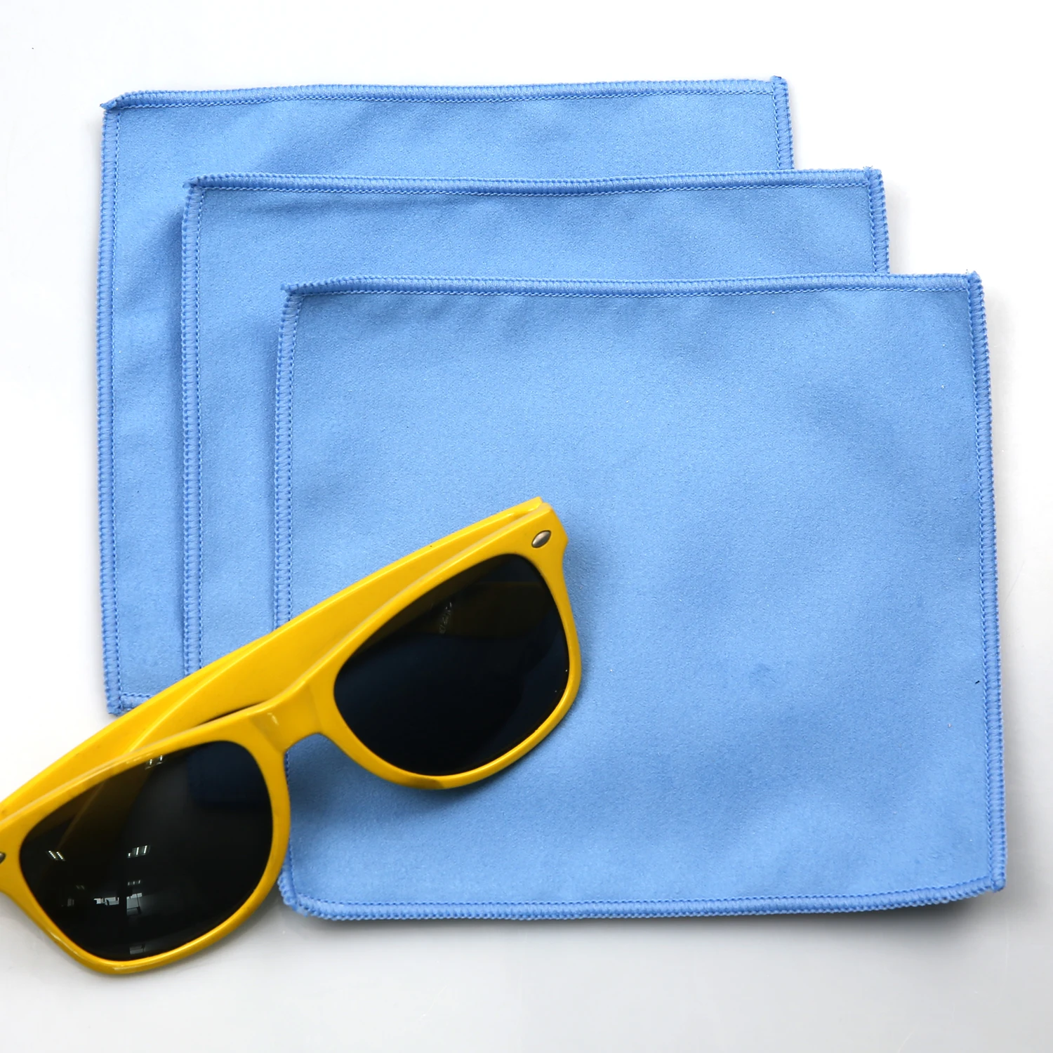 
Double-faced pile microfiber cleaning cloth Silk-screen microfiber glasses cloth can be printed with logo 
