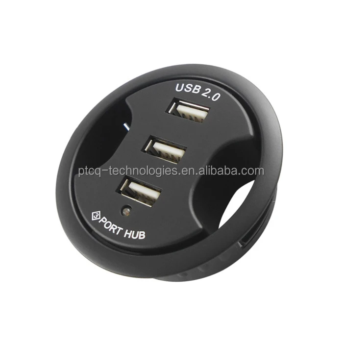 60mm insert round usb 2.0/20 3.0/30 in desk usb hub for furniture/making lamps