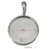 New Wholesale Titanium Stainless Steel Cabochon Setting, Jewelry Findings Pendant 20x29x8mm Hole: 6x7mm Inner 1317915