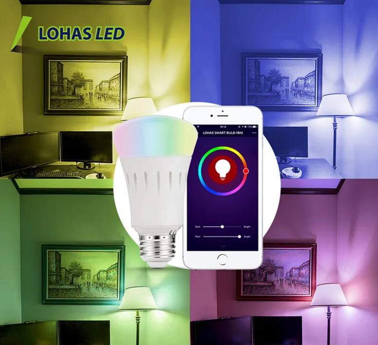 Colorful long life new flux bluetooth wifi controlled led color smart light bulb 7w e27 rgbw with Trade Assurance