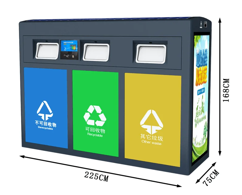 Automatic Ss Structure Intelligent Waste Segregation Compress Dustbin