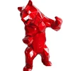 Garden Decor fiberglass Geometric sculptures life size resin Standing Bear Statue