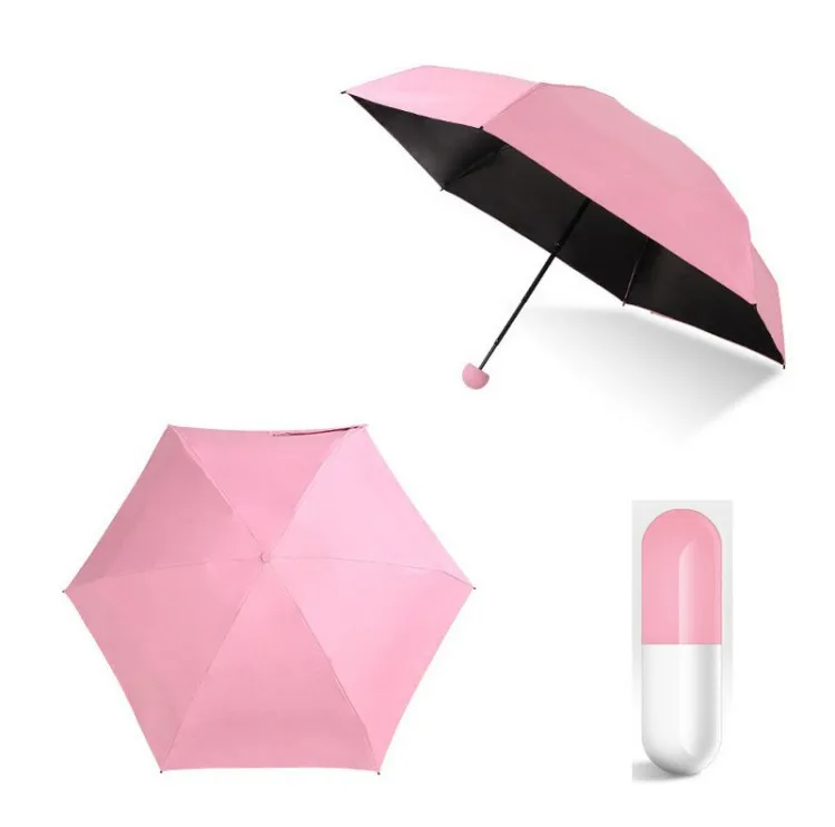 

2018 new design 5 foldable mini pocket umbrella, Red/yellow/blue/pink