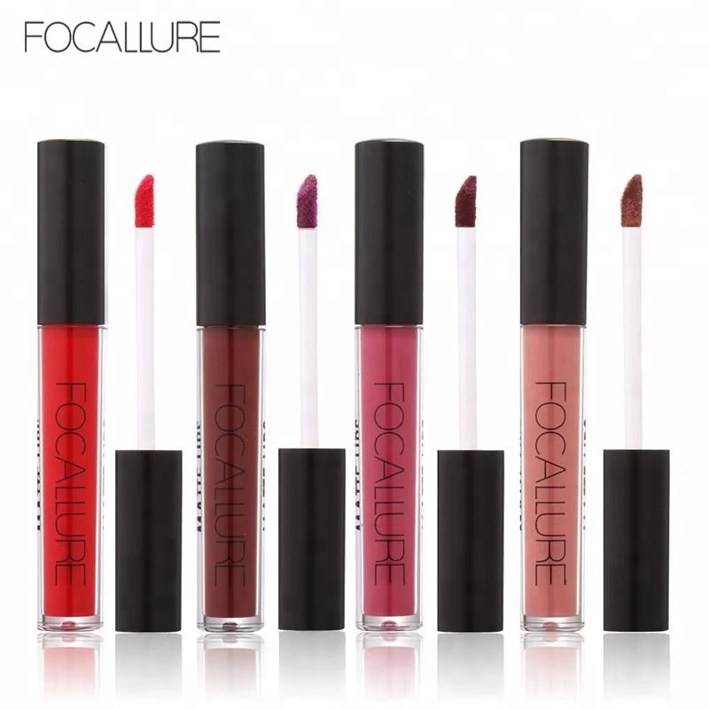 

Focallure 2018 Popular Neutral Ladies Liquid Lipstick Matte Metal With Gloss