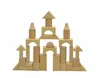 Natural color unfinished wooden building blocks with 100pcs for sale