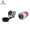 m20 ip67 molded panel mount plastci male plug female socket signal connector
