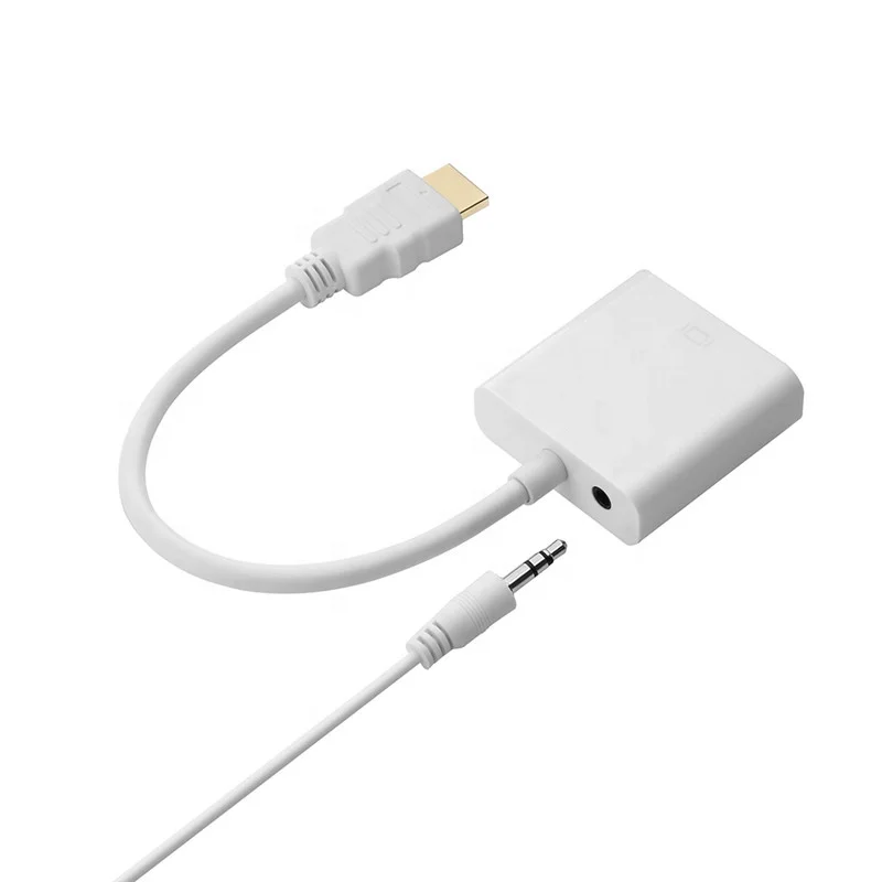 

Active HD/MI to VGA Adapter with Audio,HD/MI to VGA Converter Gold-Plated Cord with Audio for Laptop, N/a
