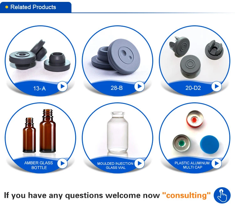 32mm Medical Bromobutyl Rubber Bottle Stopper 32-A
