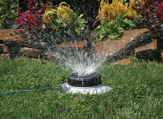 Metal multi-pattern stationary sprinkler for garden