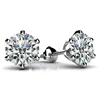 2018 fashion 2carat 8mm DEF moissanite stone beautiful designed back 14k 18k white gold stud weddearrings for girls